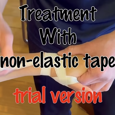 Treatment with non-elastic tape